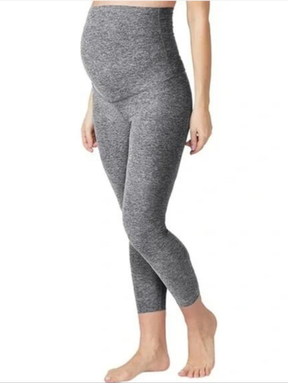 Beyond Yoga Beyond the Bump Cropped Legging Spacedye Gray Maternity Size XS